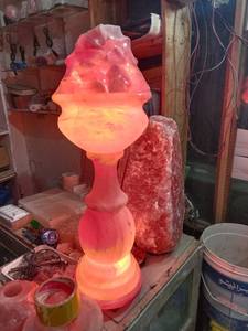 Lampe en sel rose de l'Himalaya, purificateur d'air naturel fait à la main, lumière LED à intensité variable, veilleuse, décoration d'intérieur - Product Image 4