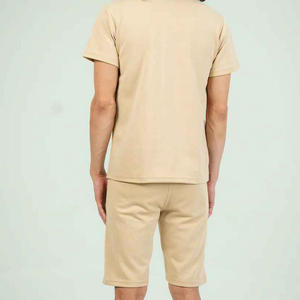 Ensemble short d'été pour homme à manches courtes, imprimé logo personnalisé, style hip-hop, 100% coton, séchage rapide, tenue tendance pour temps chaud - Product Image 2