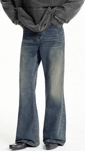 Jeans de Pierna Ancha de Corte Holgado para Primavera, Ideales para Bodas, Oficina, Reuniones, Viajes, Picnics y Compras - Product Image 1