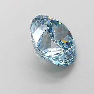 Diamant de laboratoire CVD de 1,1 carat, taille portugaise, vert bleu vif fantaisie, VVS2, polissage EX, éclat excellent, pierre lâche certifiée - Product Image 4
