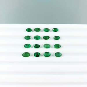 Émeraudes zambiennes naturelles, ovales calibrées 4x6mm, pierres précieuses facettées naturelles, prêtes à l'emploi pour la création de bijoux. - Product Image 4