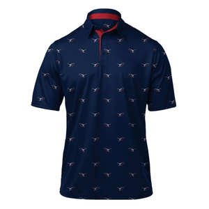 T-shirt de golf personnalisé à manches courtes pour homme, en coton tricoté extensible avec logo frontal, anti-humidité et séchage rapide - Product Image 1