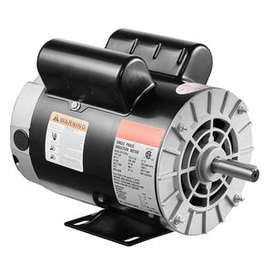 Motor de compresor de aire monofásico de 3.7 HP, 3450 RPM, 230 V, 17.2 amperios, eje con chavetero de 5/8 pulgadas, marco 56, longitud de eje de 1.88 pulgadas, categoría de motores de CA - Product Image 1