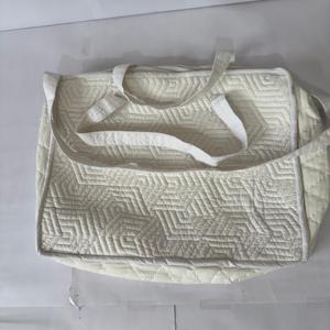 Bolso de Mano Acolchado de Algodón, Bolso Tote Blanco para Mujer, Bolso de Hombro Minimalista, Gran Capacidad, para Viajes y Compras, Ecológico, Hecho a Mano - Product Image 2