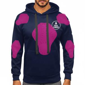 Hoodie de moto unisexe noir personnalisé OEM, homologué CE, grande taille, avec protection, coupe-vent et respirant - Product Image 3