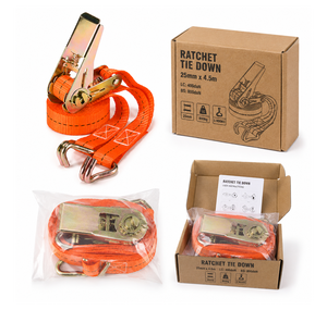 Correa de Amarre de Poliéster de 25 mm y 800 kg con Ganchos en S Personalizados para Sujeción de Carga, Transporte, OEM, ODM - Product Image 2