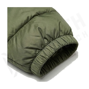 Hooded Quilted Jacket Women Winter Windproof Full Sleeve Olive Green Polyester Filling Zipper Closure - Product Image 6