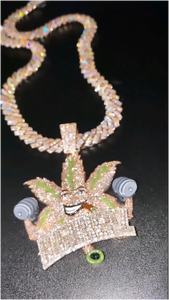 Colgante de Letra de Lujo Hip Hop con Moissanita VVS y Esmalte, Pasa Prueba de Diamante, Colgante con Logotipo, Plata de Ley 925 Bañada en Oro de 18K - Product Image 6