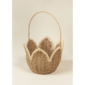 Best Selling Paper Easter Basket Tulip Shape With Handle Eco Friendly Gift Basket Wholesale Bulk Supplier Seasonal Decoration - Product Image 2