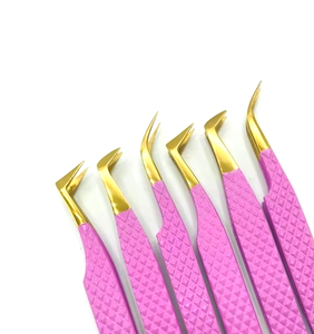 Pinzas de Acero Inoxidable Púrpura con Punta Lisa de Calidad Premium, Opción de Marca Privada, Nuevo Producto para Extensión de Pestañas - Product Image 4