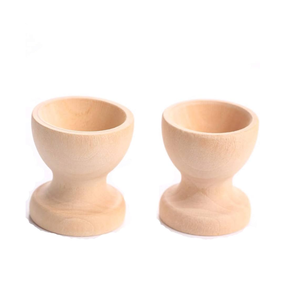 Soportes para Huevos de Madera de Haya sin Acabado, Artesanía Reciente, 2 Piezas, Personalizables, Precio al por Mayor - Product Image 1