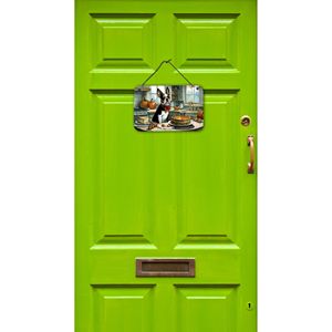 New Boston Terrier Fall <b>Kitchen</b> Pumpkins Aluminum Metal <b>Sign</b> 8HX12W Multicolor Door Hanging Prints for Home Decor for Wall - Product Image 2