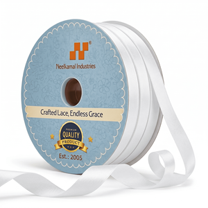 Ruban satiné double face blanc 6 mm pour cadeaux de mariage, bouquets, cartes, couture, nœuds pour cheveux, emballage cadeau, décoration - Product Image 1