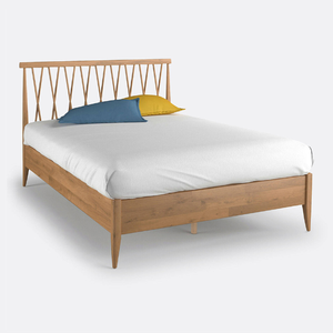 Cama de Plataforma de Madera Nórdica Contemporánea, Muebles de Dormitorio de Roble Macizo con Diseño Moderno y Minimalista - Product Image 2