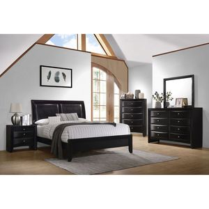Vollenhove Black 2-<b>Drawer</b> Nightstand with Pull-Out <b>Tray</b> - Product Image 3