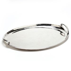 Elegante Bandeja de Servicio de Metal con Acabado Pulido para el Hogar, Cocina, Restaurante y Cafetería - Product Image 2