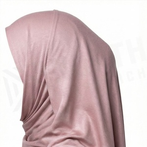 Hiyab de poliéster de color sólido para mujer, tela de chifón, agradable al tacto, para uso diario, pañuelo étnico de Oriente Medio. - Product Image 3