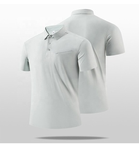 Camiseta de Golf de Manga Corta de Secado Rápido 100% Poliéster con Bolsillo con Cremallera en el Pecho, Ropa Deportiva y Casual, Polo de Alto Rendimiento para Hombre - Product Image 2
