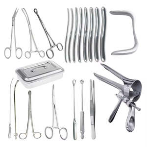 Ensemble d'instruments chirurgicaux gynécologiques pour curettage dilatatoire (C&D) |   Kit manuel de 21 pièces, forceps, curettes, spéculums de Dentavex - Product Image 1