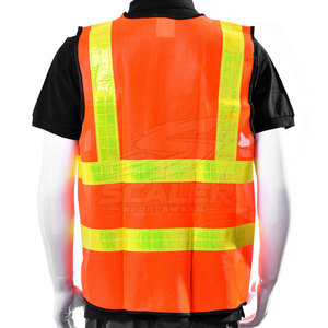 Nouveau gilet de sécurité réfléchissant en polyester imperméable de haute qualité, classe 2 ANSI, pour les travailleurs de la construction et des entrepôts - Product Image 2