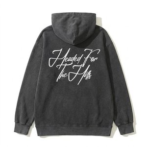 Sweat-shirt à capuche gris foncé pour femme, logo personnalisé de haute qualité, 100% coton tricoté, manches longues, imprimé motif dragon, respirant - Product Image 2