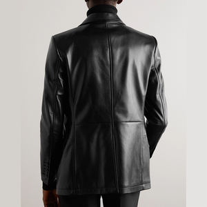 Blazer en cuir pour homme à prix de gros, dernier style, très vendu, en cuir durable, entièrement personnalisable - Product Image 3