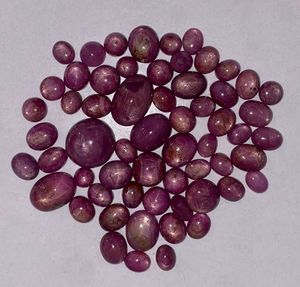 Natural Red Star Ruby Cabochon Lot 60 Pieces 499.30 Carat | Genuine Star Ruby Gemstone Bulk Wholesale for Jewelry - Product Image 3
