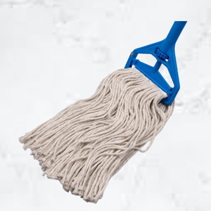 KSR Premium White Cotton Cut End <b>Mop</b> Head 5 Ply Yarn with 1 Inch Wide Top Band - Product Image 2