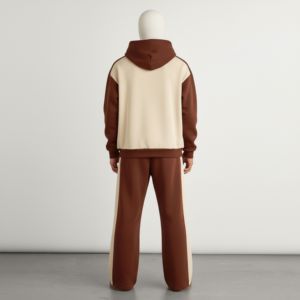 Ensemble survêtement personnalisé avec logo, pantalon de survêtement et sweat à capuche surdimensionnés en molleton de coton lourd 500 g/m² pour hommes - Product Image 2