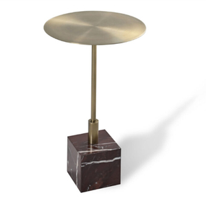 Prost Small Metal <b>Round</b> Drink <b>Table</b> Modern Marble Top Drink <b>Tables</b> - Product Image 4