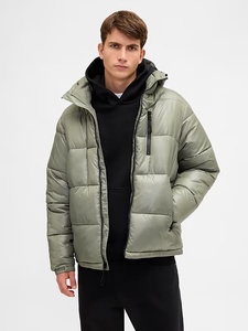 Puffer Jacket Winter Warm Lightweight Quilted Hooded Outdoor Urban Fashion Water Resistant Comfortable Stylish Durable Coat - Product Image 4