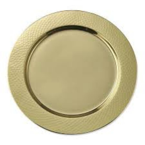 Assiette de présentation de luxe en acier inoxydable martelé poli miroir, écologique, style bohème pour mariage par GOOD DESIGN - Product Image 3