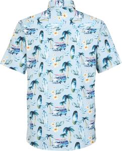 Chemise pour homme à manches courtes, imprimé tropical hawaïen, décontractée, boutonnée, pour la plage, été, motif floral coloré, en coton - Product Image 4
