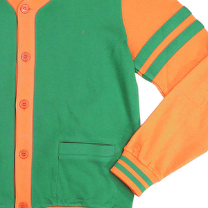 FAMU University Men Cardigan Orange Green Custom Color Logo Winter Fraternity Knitted <b>Covered</b> <b>Button</b> Long Sleeve Knit Sweater - Product Image 3
