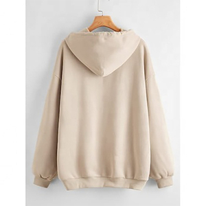 เสื้อฮู้ดซิปสีพื้นเรียบง่ายทันสมัย เนื้อผ้าหนานุ่ม ใส่สบาย ระบายอากาศได้ดี ไซส์ใหญ่พิเศษ - Product Image 6