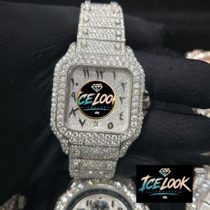 Montre de luxe à cadran carré, analogique à quartz, avec lunette en cristal saphir, bracelet de 20 mm, montre-bracelet habillée pour soirée, cadeau bijou - Product Image 1