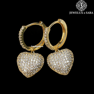 High on Demand Modern Moissanite Diamond Hoop Earrings for Women Lightweight Fashion Jewelry for Daily and Party Wear Use - Product Image 1