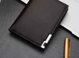 กระเป๋าสตางค์หนังแท้สีดำสำหรับผู้ชาย ดีไซน์หรูหรา ทำมือ ทรงบาง - Product Image 3