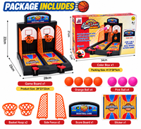 Jeu de basket-ball de table compact pour enfants, lanceur à ressort interactif, compétition de score à deux joueurs, jeu parent-enfant en intérieur