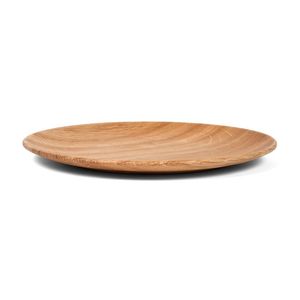 Assiette en bois minimaliste moderne, artisanat indien traditionnel fait main, ronde, écologique, vaisselle de mariage - Product Image 1
