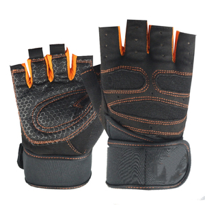 Gants de fitness demi-doigts noirs respirants antidérapants avec sangle de poignet réglable pour la musculation et l'entraînement en salle de sport unisexe - Product Image 2