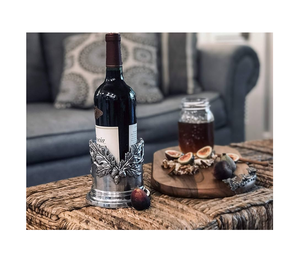 Unique Design Aluminium Bottle Coaster Silver Embossed Leaf Design for Office Promotional Parties Table Decoration Usage item - Product Image 1