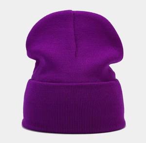 Unisex Beanie Hat 100% Acrylic Casual <b>Winter</b> <b>Cap</b> Solid Color Knitted for Adults 56-58CM Head Circumference - Product Image 5