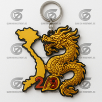 Llavero de Silicona Ecológico Personalizado con Diseño de Bandera del Día de la Independencia de Vietnam en 3D, Impresión Digital sin Níquel, Popular