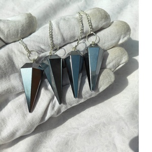 Péndulos de Shungita de Primera Calidad |   Cristales de Radiestesia Naturales Pulidos para Protección EMF |   Energía Curativa Reiki |   Feng Shui | - Product Image 1