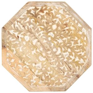 Tavolino Laterale in Legno di Mango Massiccio Sbiancato, Tavoli Console Medi - Product Image 4