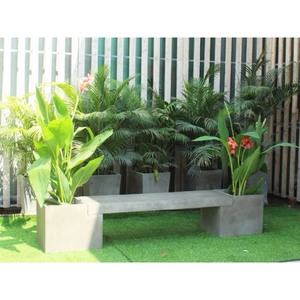 Ensemble de canapés de jardin de style campagnard traditionnel pour toutes les saisons, hôtel, piscine, meubles de loisirs d'extérieur, imperméables, table à manger en ciment - Product Image 5