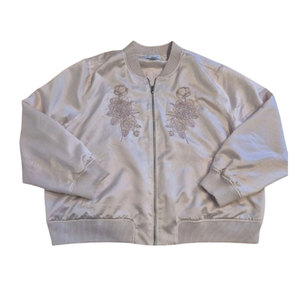 Factory Direct Sale Custom Made Women Embroidery Varsity <b>Jacket</b> Comfortable Fit With Elegant Embroidered Details - Product Image 1