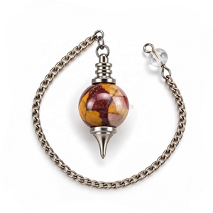Pendentif sphérique en obsidienne acajou naturelle, fait main, pour la guérison par le Reiki - Product Image 2