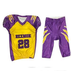 Maillot de football américain OEM Star Works Corporation léger 100 % polyester, col en V, bretelles réglables, manches courtes, respirant - Product Image 6